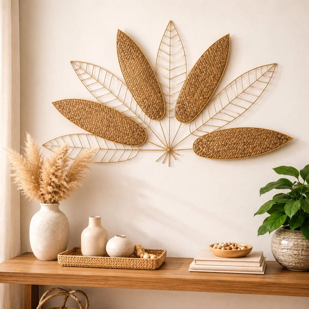 Déco Murale Feuille - métal