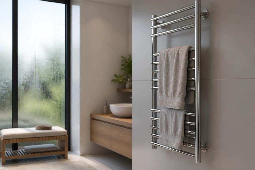 découvrez comment un sèche-serviettes électrique mixte optimise le chauffage en combinant le confort de serviettes chaudes et le chauffage efficace de votre pièce.