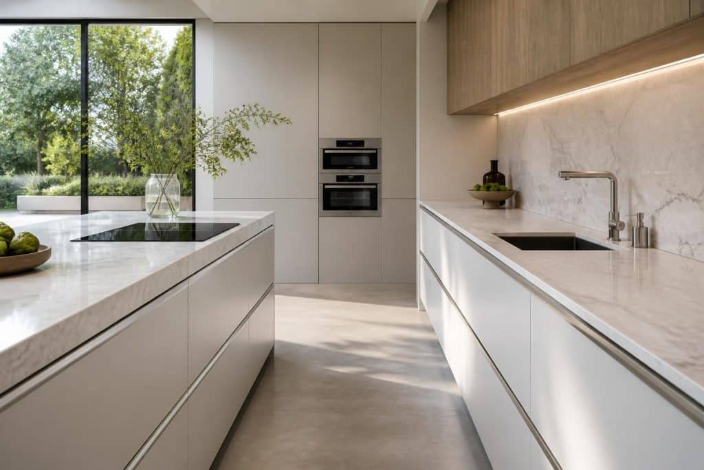 découvrez comment la pureté des lignes de votre cuisine est influencée par le choix des poignées profilées, alliant esthétique et fonctionnalité pour un design épuré.