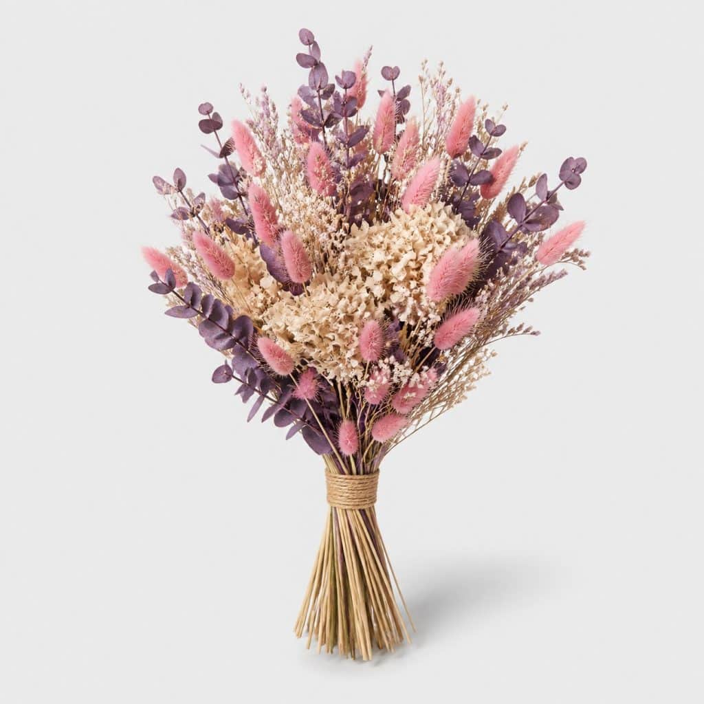 Bouquet de fleurs séchées assorties multicolore