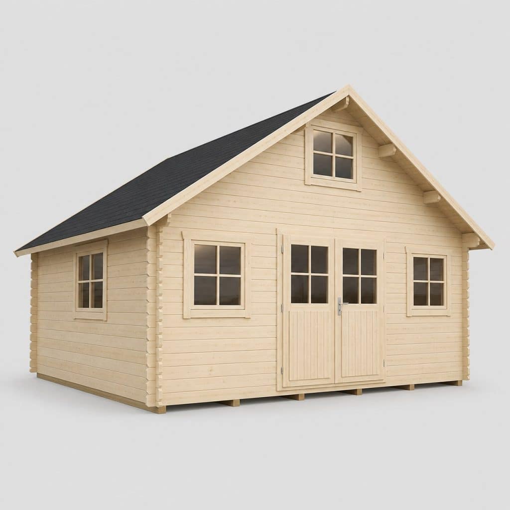Chalet en bois 20 m² madriers renforcés