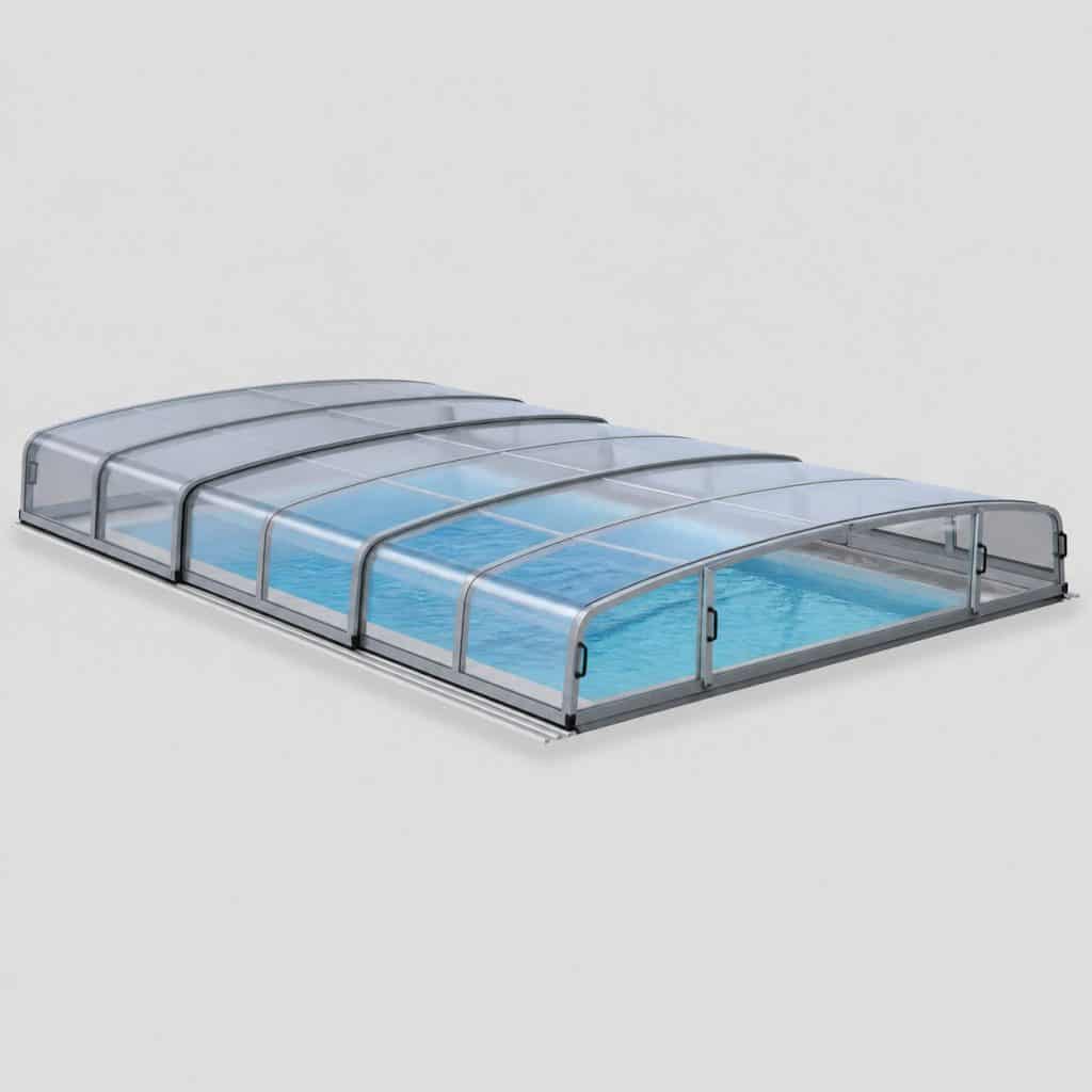 Abri de piscine télescopique 8 × 4 m