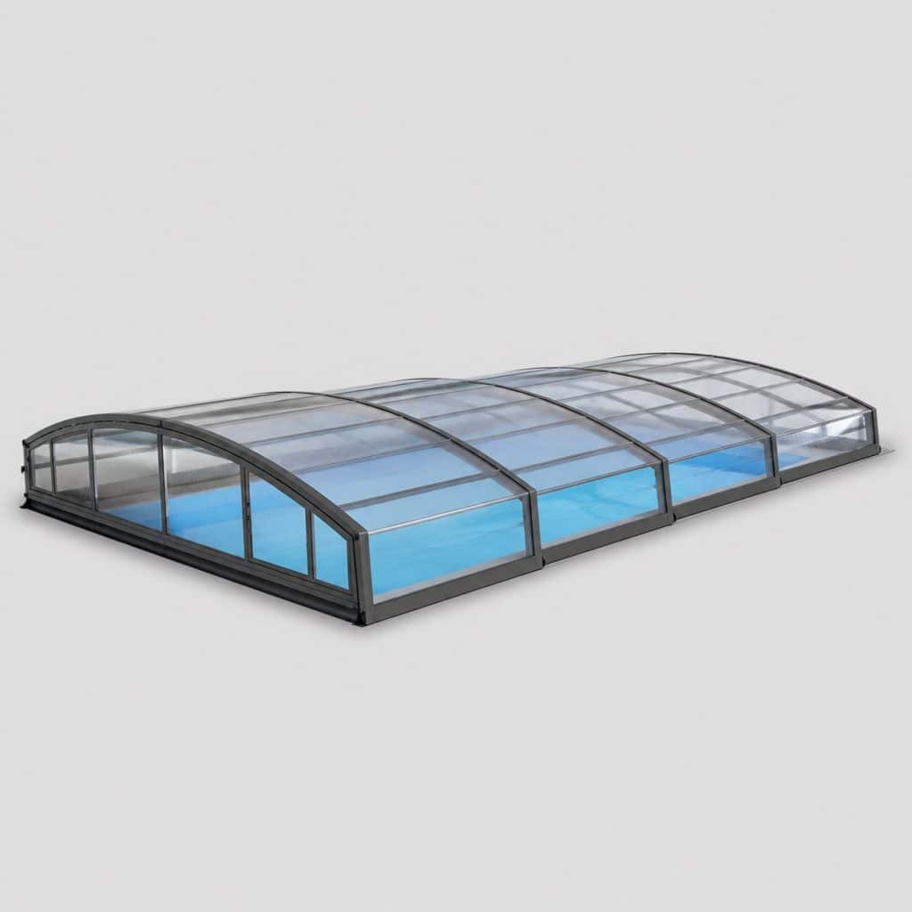 Abri de piscine télescopique format intermédiaire