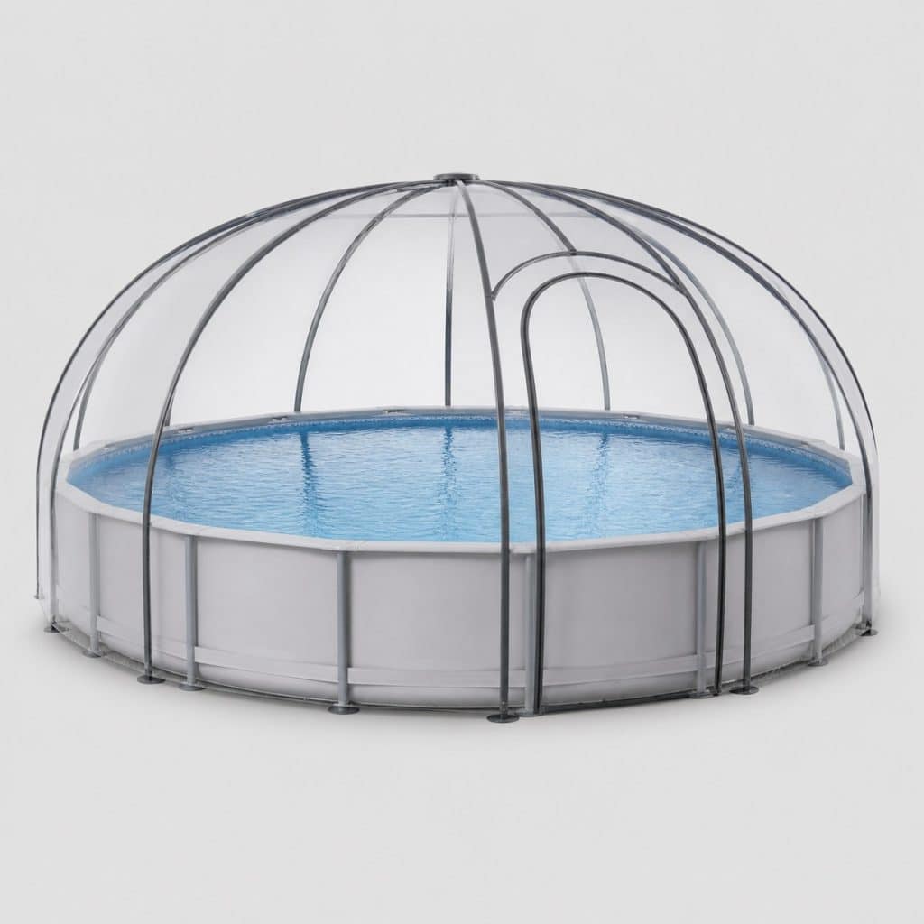 Dôme pour piscine ronde grand diamètre