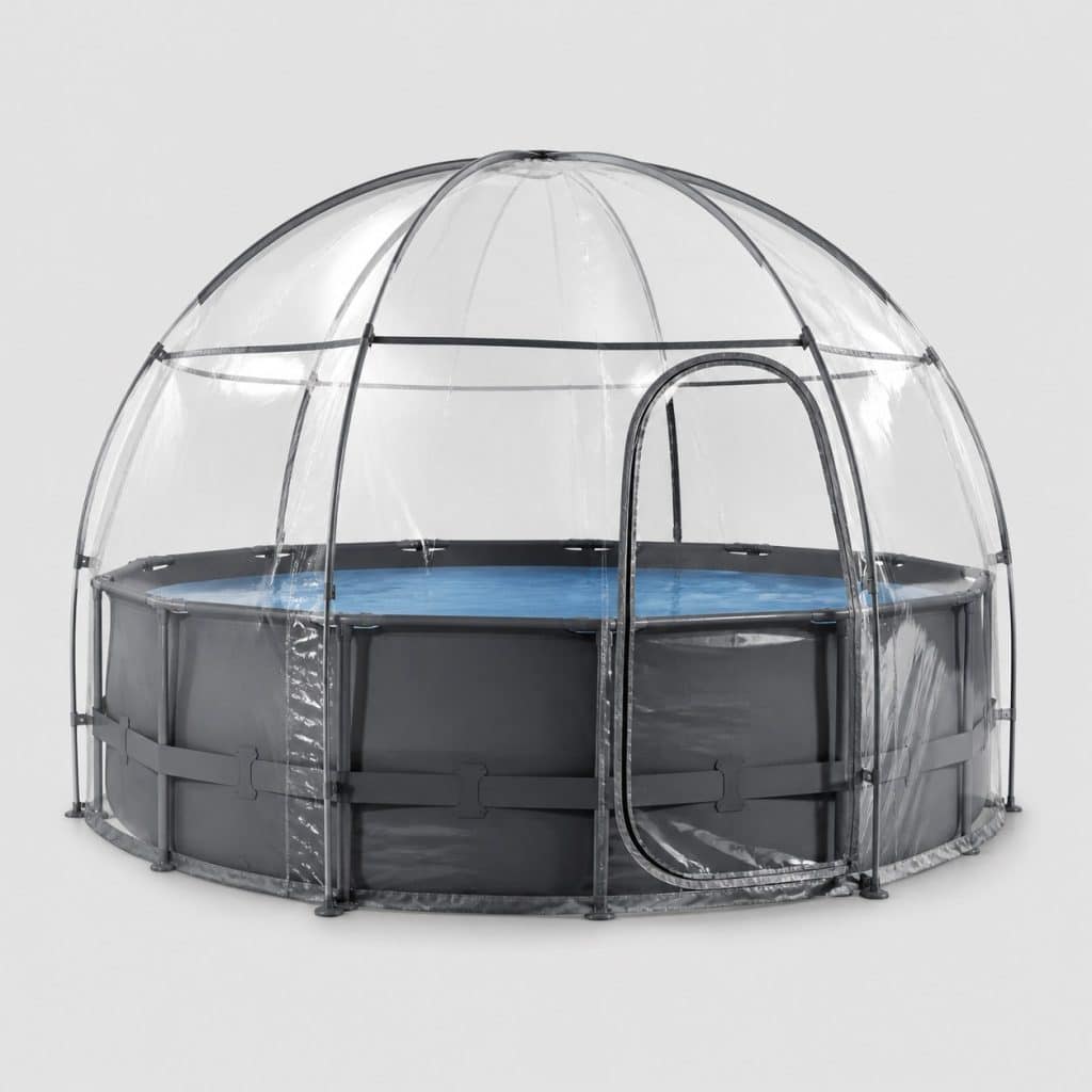 Dôme pour piscine tubulaire ronde compacte