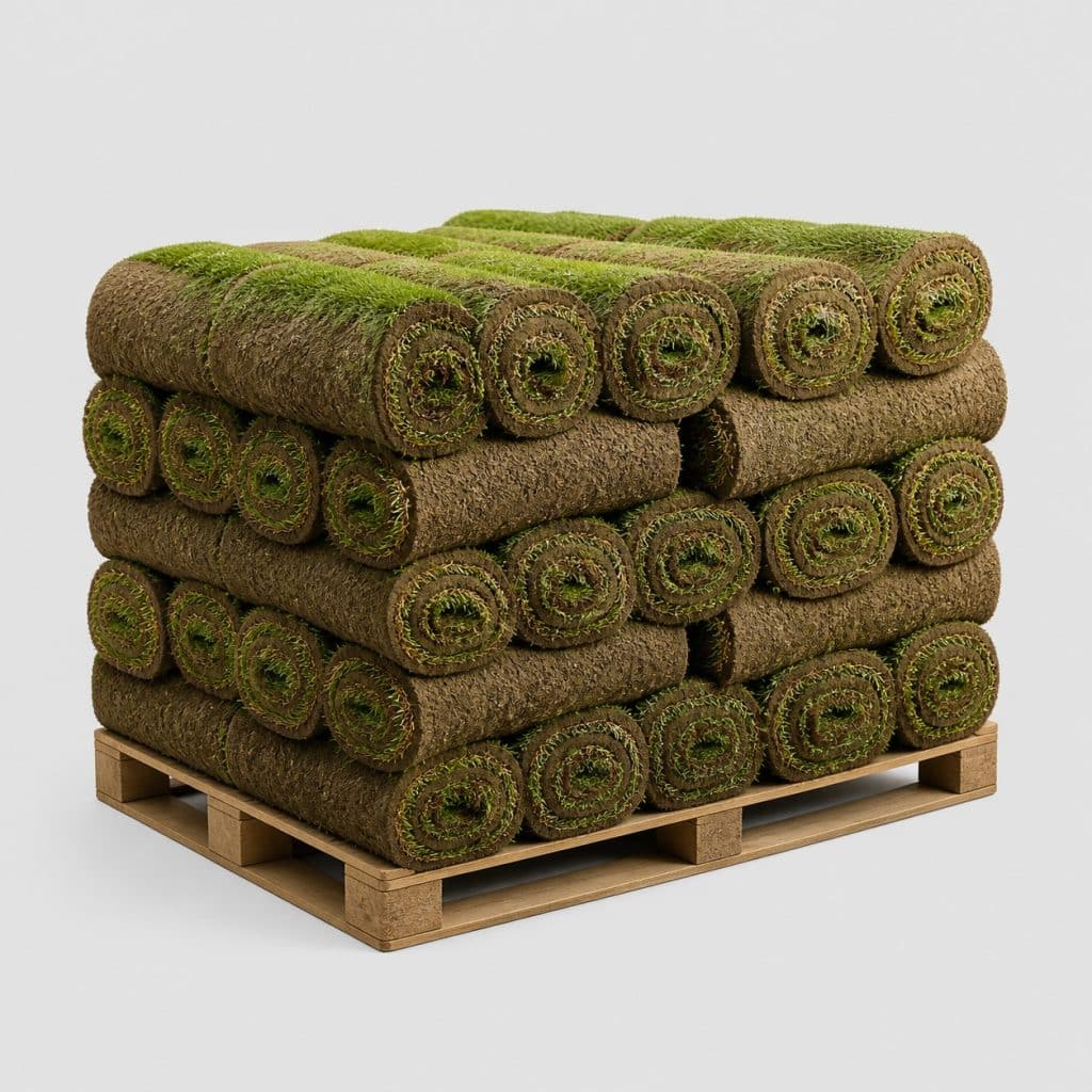 Gazon naturel en rouleau, format 120 m²