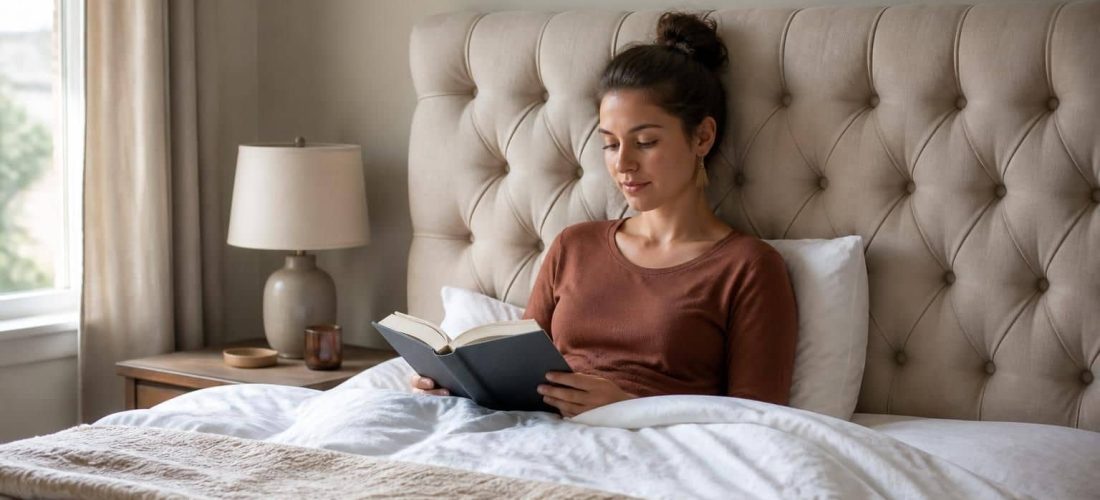 découvrez comment une tête de lit capitonnée améliore le confort du dos lors de la lecture, offrant un soutien optimal et une posture agréable pour des moments de détente prolongés.